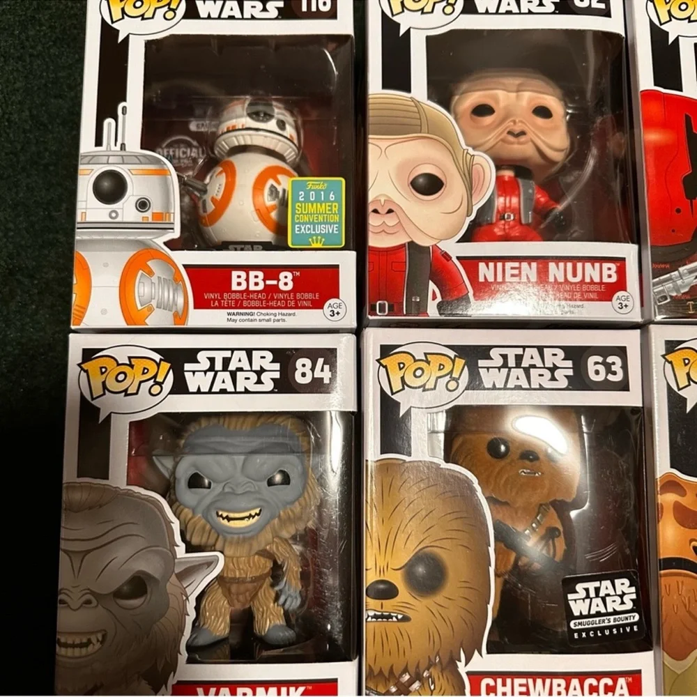 Funko Pop 10-Piece Bundle — Star Wars + DC NIB with Summer Con BB-8 & Flocked - Picture 3 of 6
